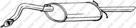 Глушитель Ланос/Сенс (седан) овал (под фланец) алюм. BOSAL 278-875 (фото 1)