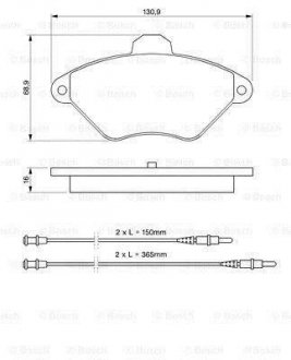 Гальмівні колодки передн. XANTIA 1.9,2.0 93- BOSCH 0986424278