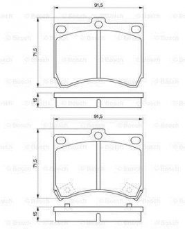 MAZDA Гальмівні колодки дисковые 323 89-94 1,8 16V BOSCH 0986460974