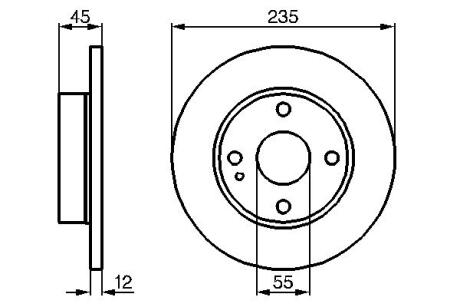 Фото гальмівний диск BOSCH 0986478252 Гальмівний диск BOSCH 0986478252