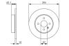 Тормозной диск задний OPEL Astra; Combo; Corsa; Meriva _ Astra H 09.2005&gt;, Combo [Tour]10.2001&gt;,Co BOSCH 0986479961 (фото 1)