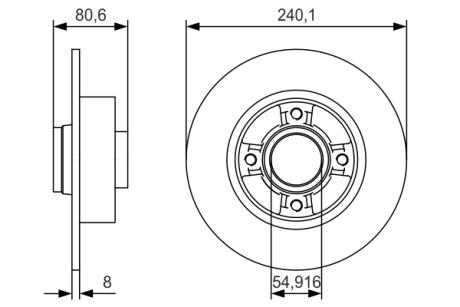 Тормозной диск BOSCH 0986479S37 (фото 1)