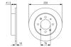 Гальмівний диск задній KIA Cerato 04- BOSCH 0986479S57 (фото 1)