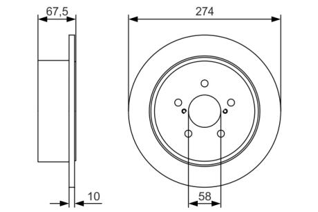 Тормозной диск задний BOSCH 0986479T51 (фото 1)