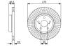 TOYOTA Диск торм. пер. Corolla 1,6-1,8VVTi 07- BOSCH 0986479W13 (фото 1)