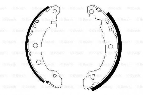 Щеки гальмівні задн. CITROEN AX 87-97 RENAULT 19, Rapid BOSCH 0986487289