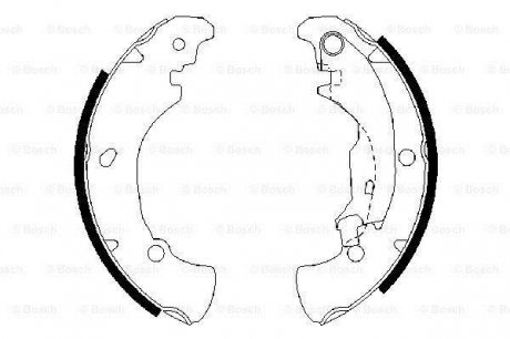 FIAT Щеки тормозные BRAVA,BRAVO 1.4-1.9 96- BOSCH 0986487560