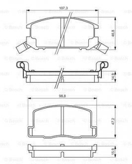 Тормозные колодки дисковые перед. Lexus RX 08-/Toyota Rav 4 12- BOSCH 0 986 494 412 (фото 1)