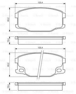 Колодки гальмівні дискові BOSCH 0 986 494 442 (фото 1)