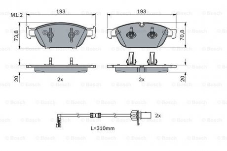 Тормозные колодки дискові BOSCH 0986494986