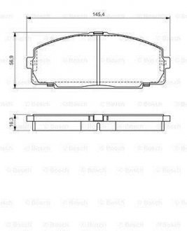 Колодки гальмівні дискові BOSCH 0 986 495 058 (фото 1)