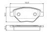 Комплект тормозных колодок, дисковый тормоз BOSCH 0986495069 (фото 1)