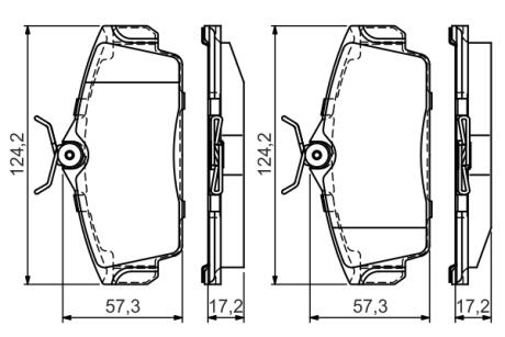 Колодки гальмові дискові передні NISSAN BOSCH 0986495070 (фото 1)