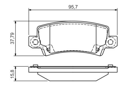 TOYOTA Тормозные колодки дисковые Corolla 02- задн. BOSCH 0986495072 (фото 1)