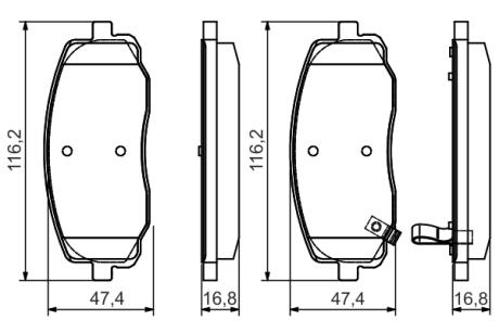 HYUNDAI Тормозные колодки пер. I10, KIA Picanto (без ESP) BOSCH 0986495084 (фото 1)