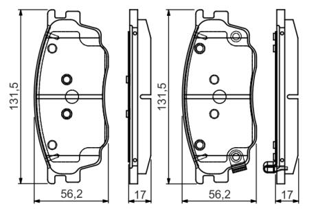 Колодки гальмівні дискові BOSCH 0 986 495 087 (фото 1)