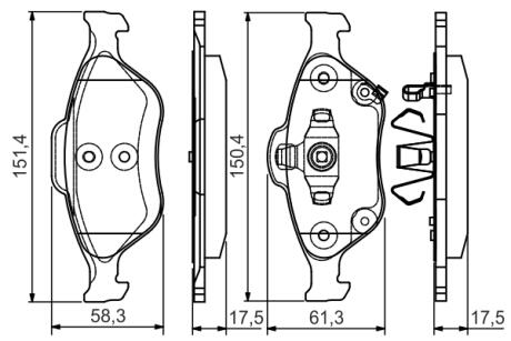 Гальмівні колодки дискові BOSCH 0986495093 (фото 1)