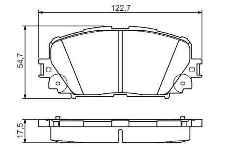TOYOTA Колодки тормозные передн.Yaris 05-,Prius 09- BOSCH 0986495109 (фото 1)