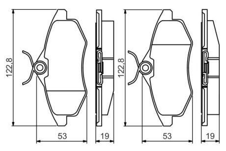 Тормозные колодки дисковые CITROEN C2,C3 1,1-1,4HDi 02- BOSCH 0986495268 (фото 1)
