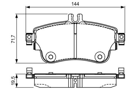 Колодки тормозные дисковые BOSCH 0 986 495 299 (фото 1)