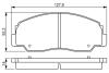 TOYOTA Тормозные колодки пер. Land Cruiser -96 BOSCH 0986495339 (фото 4)