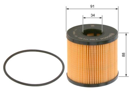 Фильтр маслянный, 2.2-2.5dCI /TRAFIC BOSCH 0 986 TF0 061