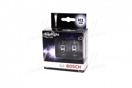 Лампа накаливания H1 12V 55W GigaLight +120 (комплект 2шт) (BOSCH 1 987 301 105 (фото 1)