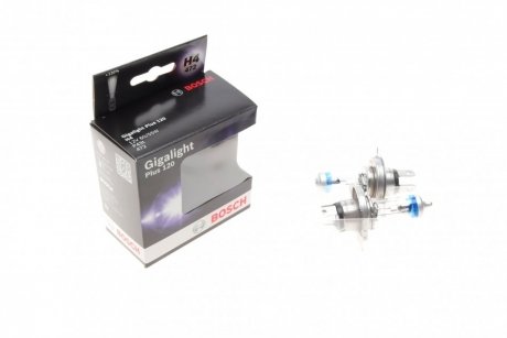 Лампа накаливания H4 12V 60/55W P43t GigaLight +120 (комплект 2шт) BOSCH 1987301106 (фото 1)
