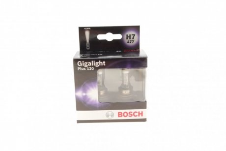 Автолампа (12V 55W H7 GIGALIGHT 120 бокс 2 шт) BOSCH 1987301107 (фото 1)