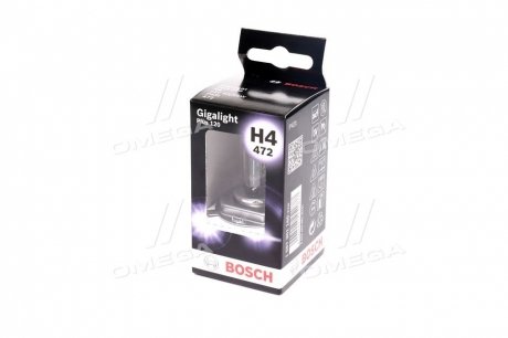 Автолампа (12V 60/55W H4 GIGALIGHT 120 бокс 1 шт) BOSCH 1 987 301 160 (фото 1)