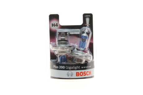 ЛАМПА РОЗЖАР. Plus 200 Gigalight H4 / *2 BOSCH 1987301435
