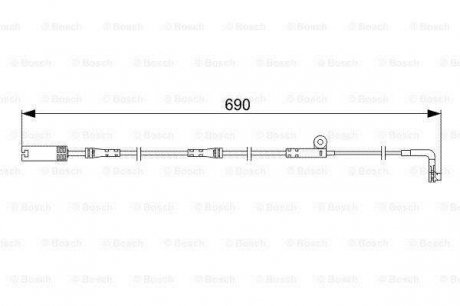 Датчик износа тормозных колодок BOSCH 1987473046 (фото 1)