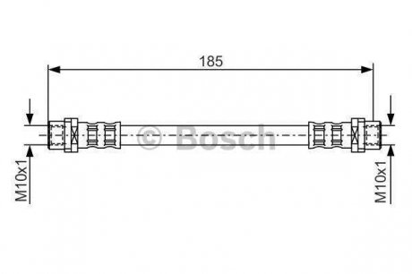 AUDI Шланг тормозной задн. 80 91-, A4,A6 BOSCH 1987476458 (фото 1)
