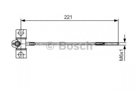 Трос тормозной средний NISSAN ALMERA 00- BOSCH 1987477913