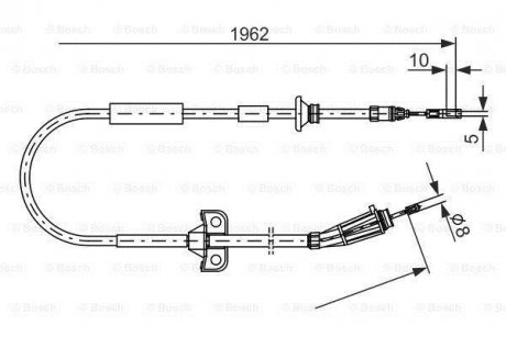 VOLVO Трос ручного тормоза S70,V70 BOSCH 1987477941