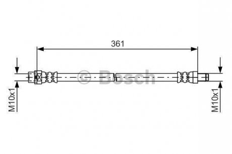 BMW Шланг торм.задний MINI 10- BOSCH 1987481600