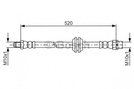 Шланг тормозной пер. Mini Countryman 11- BOSCH 1987481680