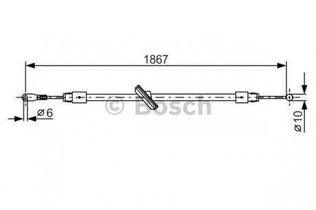 Трос ручного - передний DB209-518 BOSCH 1987482028