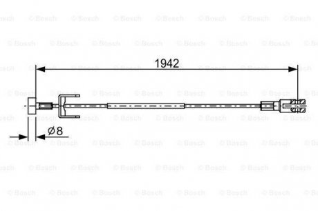 Трос ручного тормоза BOSCH 1987482643