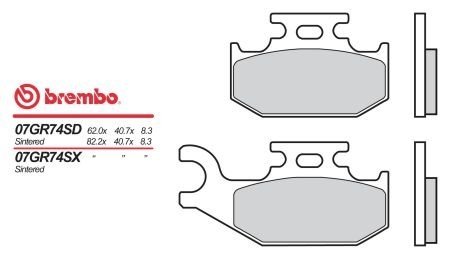 Тормозные колодки BREMBO 07GR74SD (фото 1)