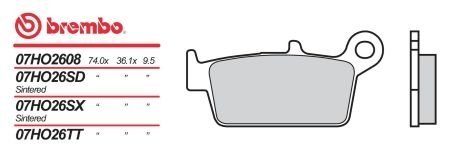 Гальмівні колодки BREMBO 07HO26SX