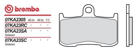 Гальмівні колодки BREMBO 07KA2305