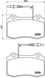 Тормозные колодки к-кт. BREMBO P61 064 (фото 1)