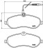 Тормозные колодки передние CITROËN/FIAT/PEUGEOT/TOYOTA BREMBO P61096 (фото 1)