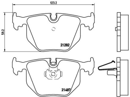 Тормозные колодки дисковые BREMBO P06020