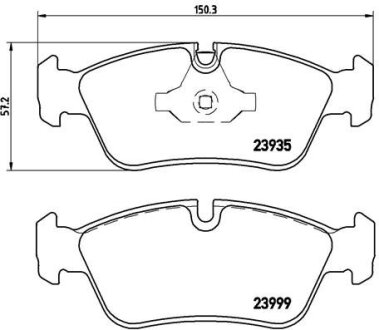 Гальмівні колодки дискові BREMBO P06035