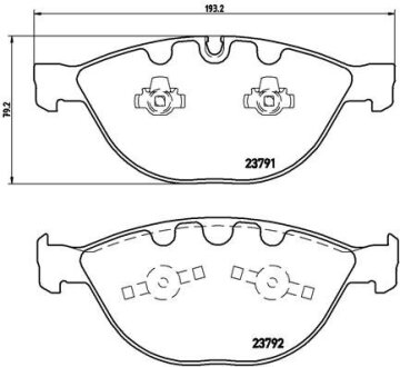 Гальмівні колодки дискові BREMBO P06047