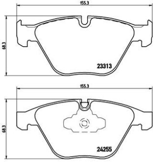 Тормозные колодки дисковые BREMBO P06055