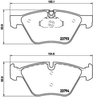 Тормозные колодки дисковые BREMBO P06057