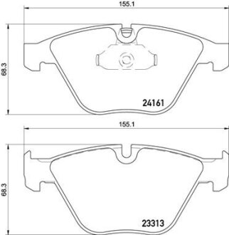 Тормозные колодки дисковые BREMBO P06081